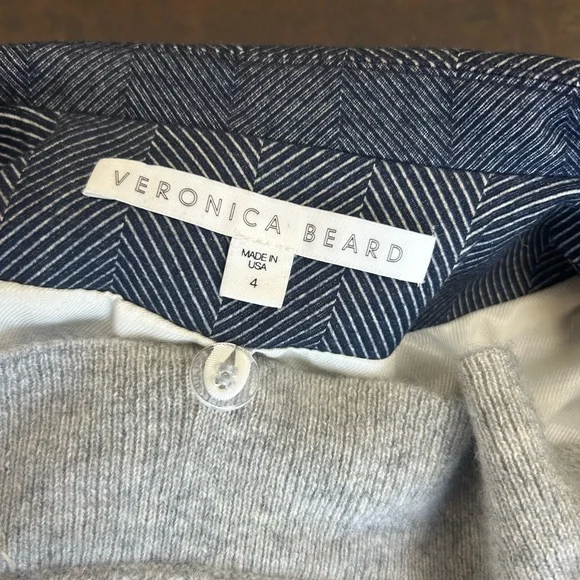 Veronica Beard Black and Gray Herringbone Blazer - Picture 3 of 7